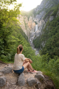 Waterfall Boka in Slovenia